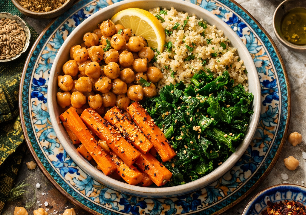 Bowl de garbanzos y verduras