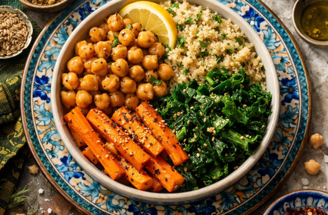 Bowl de garbanzos y verduras