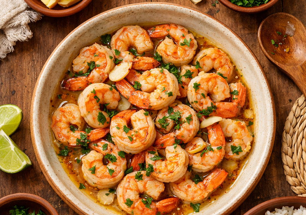 Camarones al ajillo