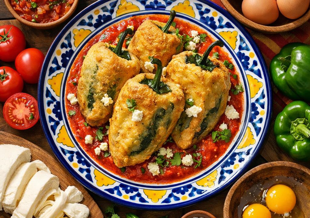 Chiles rellenos de queso