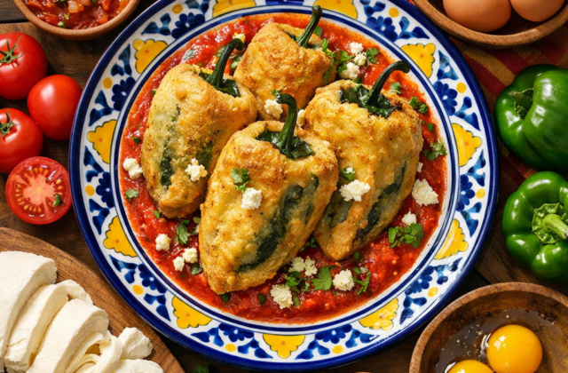 Chiles rellenos de queso