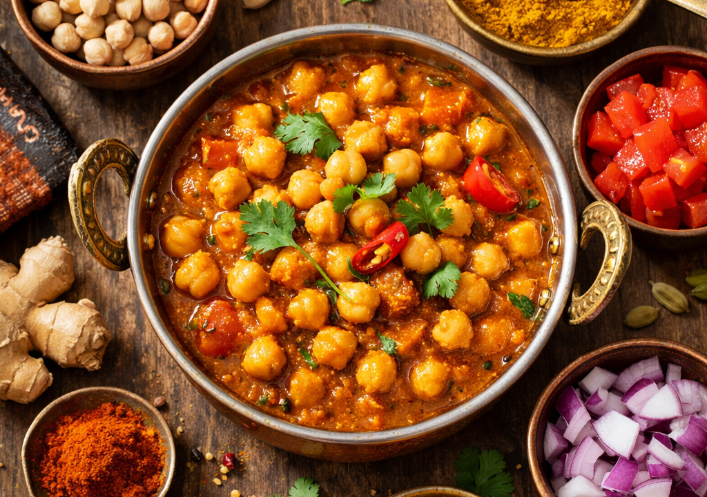 Garbanzos al curry