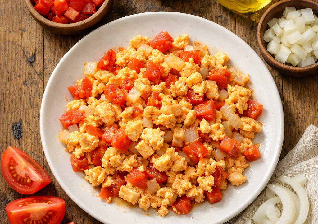 Huevos revueltos a la chilena
