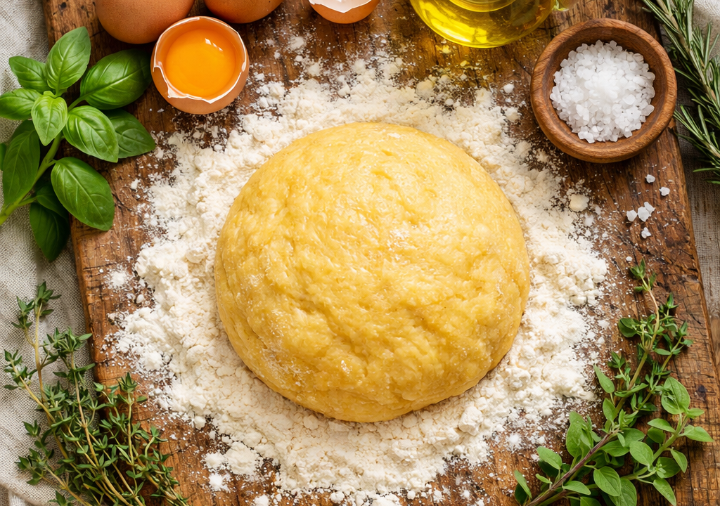 Masa de pasta fresca al huevo