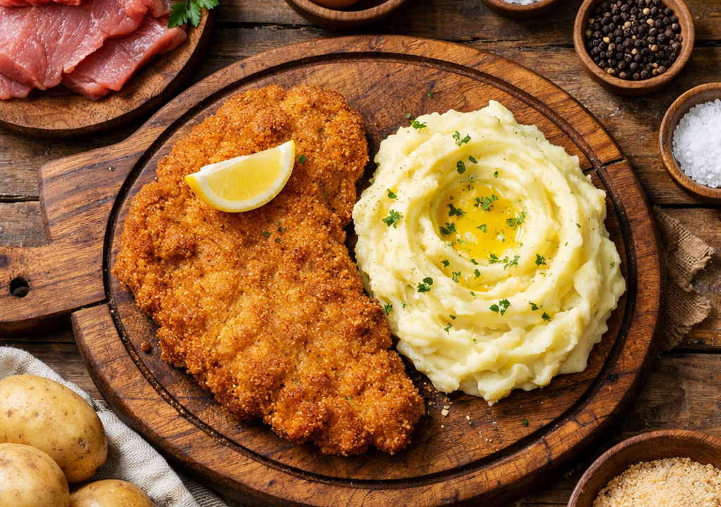 Milanesa con puré