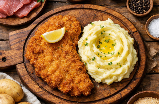 Milanesa con puré