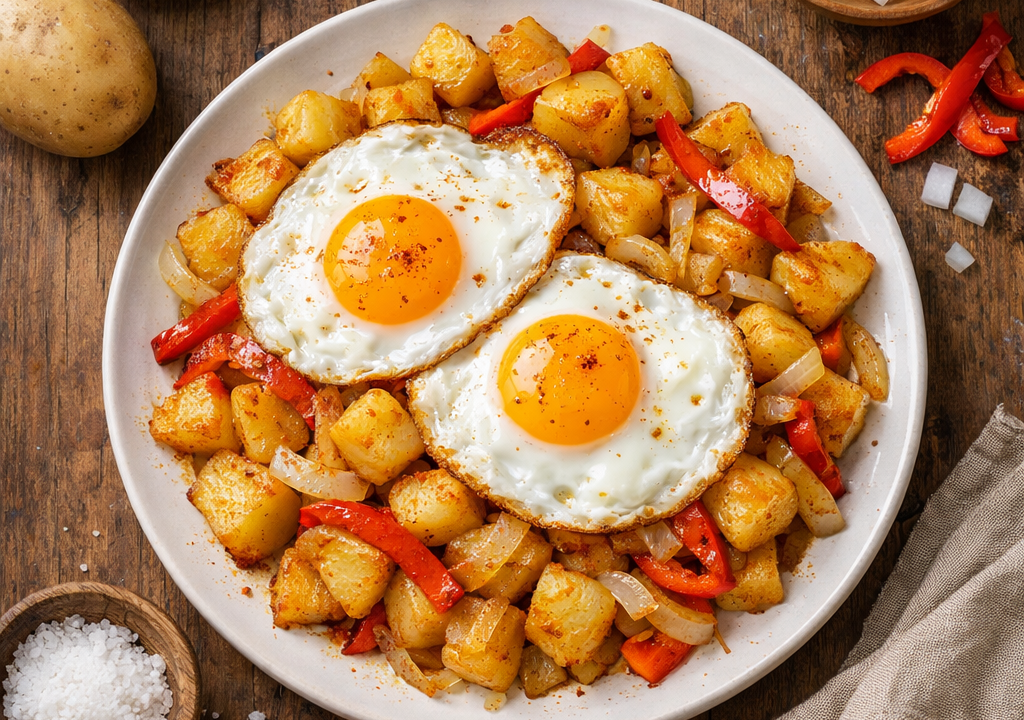 Papas salteadas con huevo