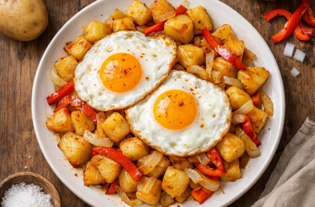 Papas salteadas con huevo