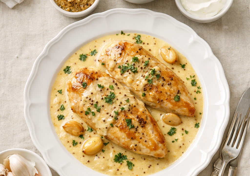 Pollo a la mostaza