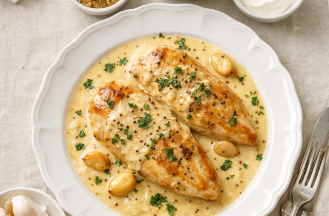 Pollo a la mostaza