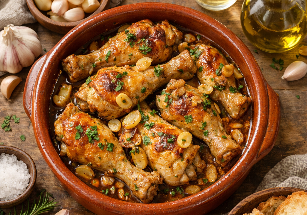 Pollo al ajillo