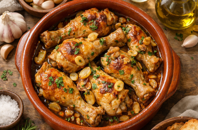 Pollo al ajillo