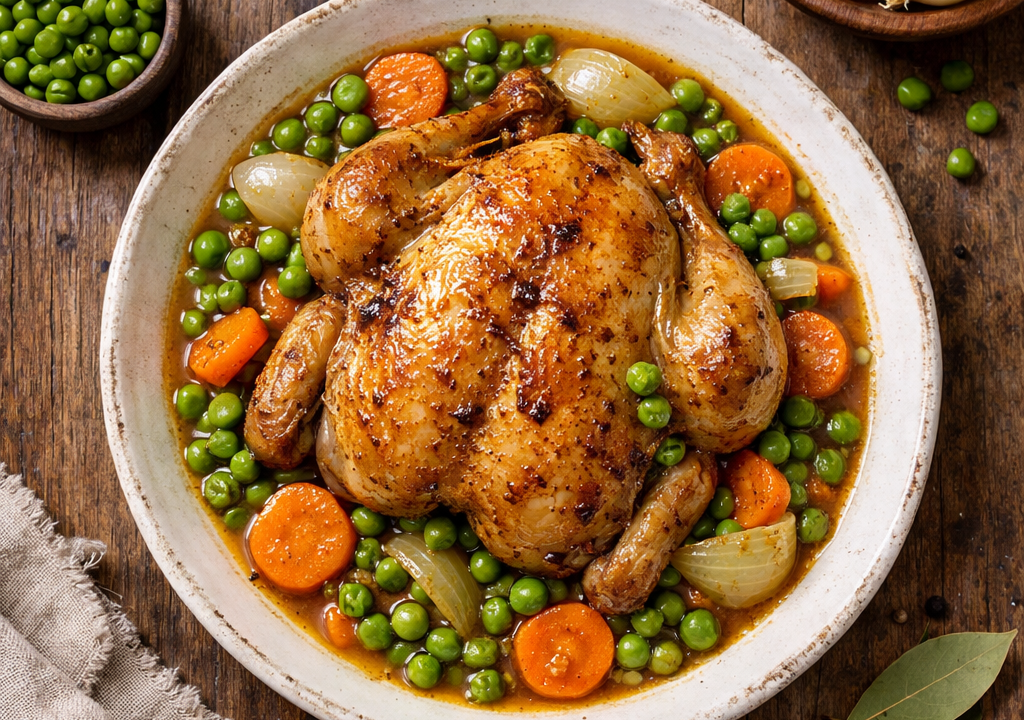 Pollo arvejado