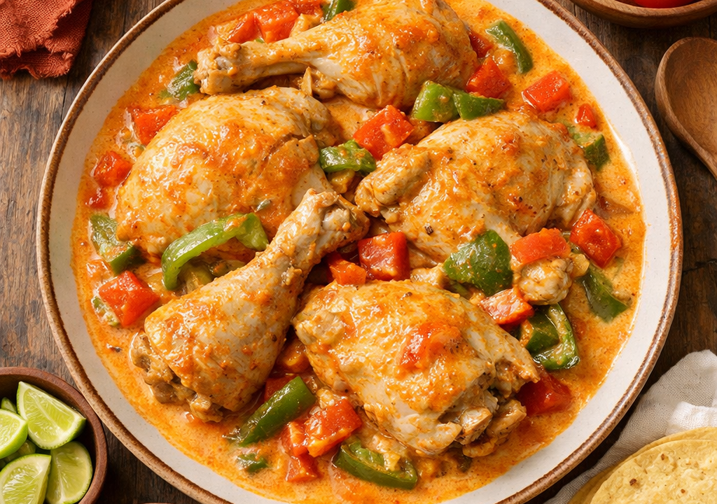 Pollo en crema