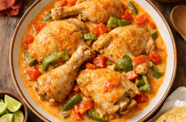 Pollo en crema