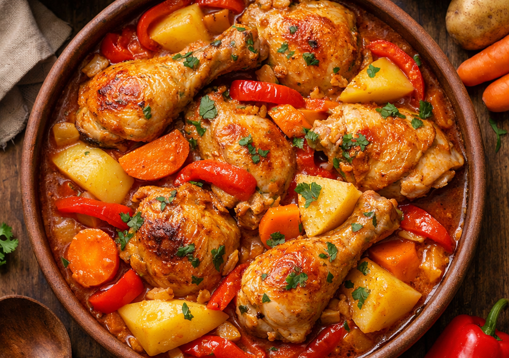 Pollo guisado venezolano