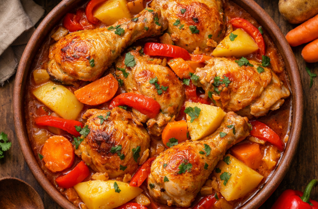 Pollo guisado venezolano