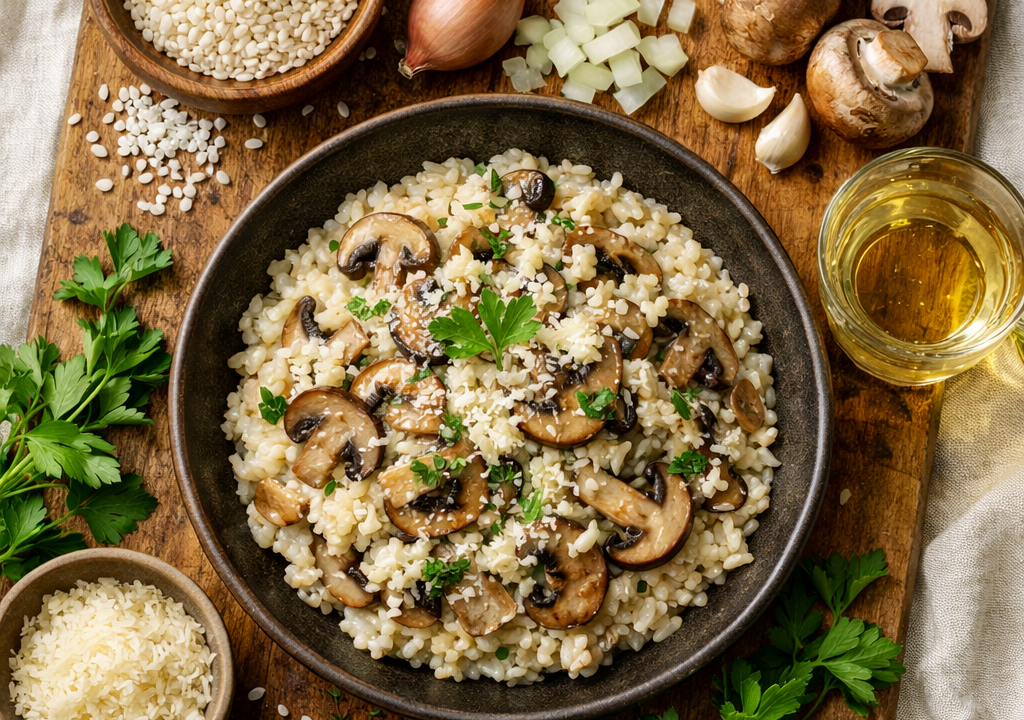 Risotto de champiñones