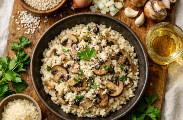 Risotto de champiñones
