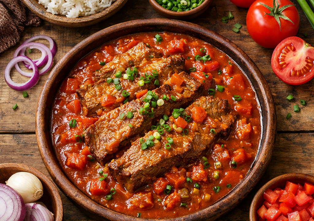 Sobrebarriga en salsa