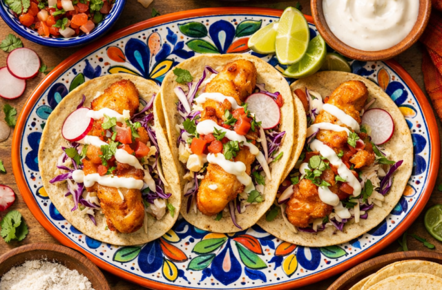 Tacos de pescado estilo Baja