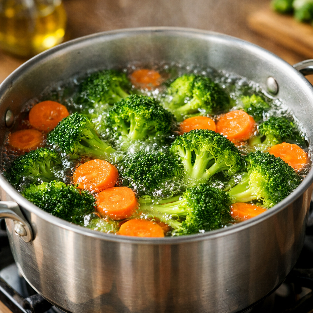Cómo cocer verduras — paso 2
