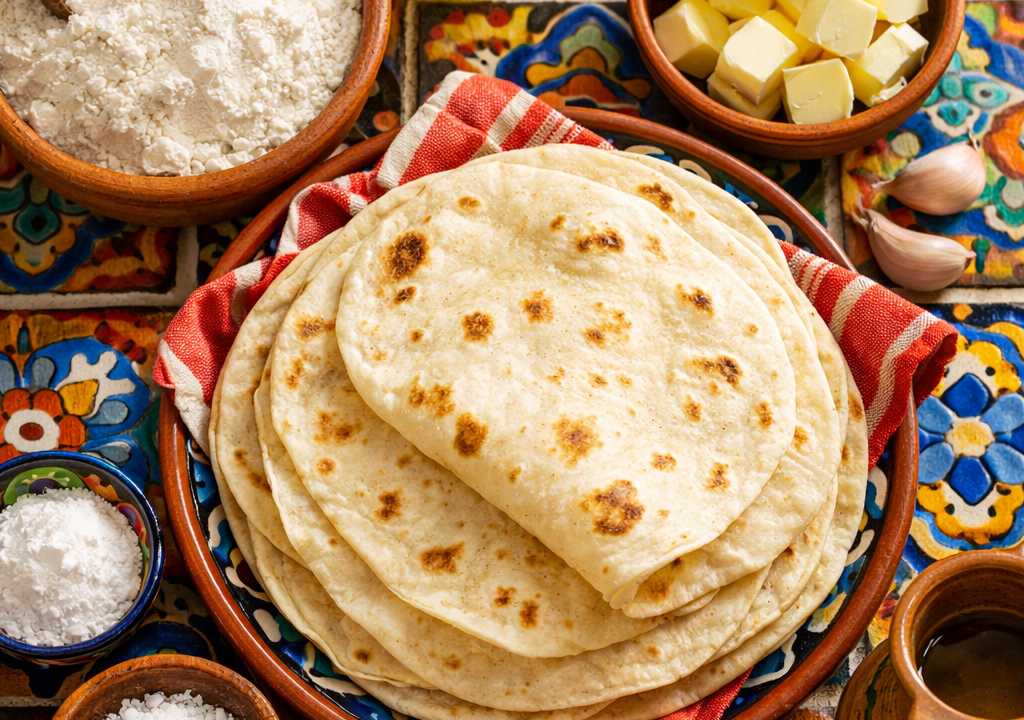 Tortillas de harina caseras