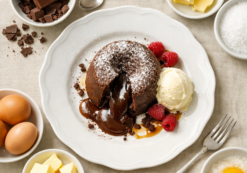 Volcán de chocolate
